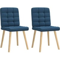 Esszimmerstühle 2 Stk. Blau Stoff Vidaxl von VIDAXL