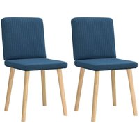 Esszimmerstühle 2 Stk. Blau Stoff Vidaxl von VIDAXL