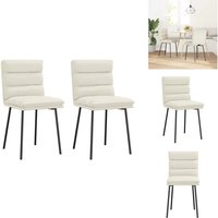 Vidaxl - Esszimmerstühle 2 Stk. Creme Samt - Esszimmerstuhl - Esszimmerstühle - Stuhl - Küchenstuhl von VIDAXL