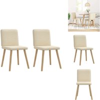 Esszimmerstühle 2 Stk. Creme Stoff - Esszimmerstuhl - Esszimmerstühle - Essstuhl - Stuhl Esszimmerstühle 2 Stk. Creme Stoff - Esszimmerstuhl - Esszimmerstühle - Essstuhl - Stuhl von VIDAXL