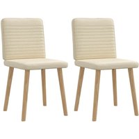 Esszimmerstühle 2 Stk. Creme Stoff Vidaxl Esszimmerstühle 2 Stk. Creme Stoff Vidaxl von VIDAXL