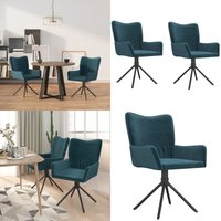 Esszimmerstühle 2 Stk. Drehbar Blau Samt - Esszimmerstuhl - Samtstühle - Blau - Drehstuhl - Moderner Sessel - Home & Living von VIDAXL