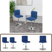 Vidaxl - Esszimmerstühle 2 Stk. Drehbar Blau Stoff von VIDAXL