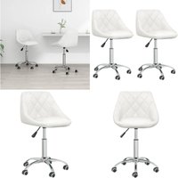 Vidaxl - Esszimmerstühle 2 Stk. Drehbar Weiß Kunstleder - Esszimmerstühle - Drehbare Stühle - Stühle Aus Kunstleder - Weiße Stühle - Moderne Stühle Vidaxl - Esszimmerstühle 2 Stk. Drehbar Weiß Kunstleder - Esszimmerstühle - Drehbare Stühle - Stühle Aus Kunstleder - Weiße Stühle - Moderne Stühle von VIDAXL