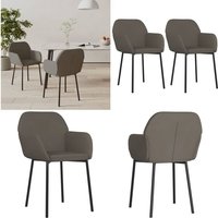 Vidaxl - Esszimmerstühle 2 Stk. Dunkelgrau Samt - Esszimmerstühle - Samtstühle - Dunkelgraue Möbel - Bequeme Stühle - Moderne Stühle - Home & Living von VIDAXL