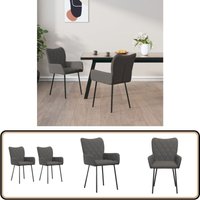 Vidaxl - Esszimmerstühle 2 Stk. Dunkelgrau Stoff - Esszimmerstühle - Stühle - Wohnzimmermöbel - Grau - Dunkelgrau von VIDAXL