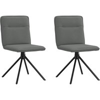 Esszimmerstühle 2 Stk. Dunkelgrau Stoff - Vidaxl von VIDAXL