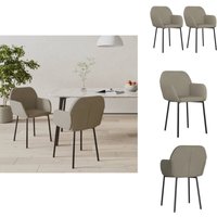 Esszimmerstühle 2 Stk. Hellgrau Samt - Esszimmerstühle - Samtstühle - Grau - Bequeme Stühle - Designerstühle von VIDAXL