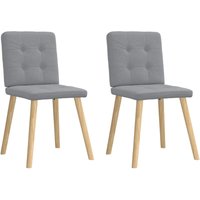 Esszimmerstühle 2 Stk. Hellgrau Stoff - Vidaxl von VIDAXL