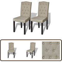 Vidaxl - Esszimmerstühle 2 Stk. Kamelbraun Stoff - Esszimmerstühle - Chesterfield Stuhl - Stühle Mit Armlehnen - Bequemes Sitzen - Wohnzimmersitze von VIDAXL