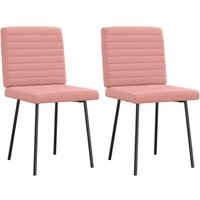 Esszimmerstühle 2 Stk. Rosa Kunstleder Vidaxl von VIDAXL