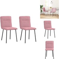 Esszimmerstühle 2 Stk. Rosa Samt - Esszimmerstuhl - Esszimmerstühle - Stuhl - Küchenstuhl Esszimmerstühle 2 Stk. Rosa Samt - Esszimmerstuhl - Esszimmerstühle - Stuhl - Küchenstuhl von VIDAXL