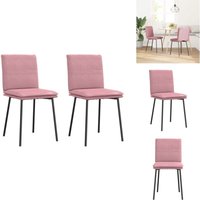 Esszimmerstühle 2 Stk. Rosa Samt - Esszimmerstuhl - Esszimmerstühle - Stuhl - Küchenstuhl von VIDAXL