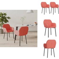 Vidaxl - Esszimmerstühle 2 Stk. Rosa Samt - Samt Sessel - Rosa Stuhl - Esszimmerstühle - Komfortabler Stuhl - Design Stuhl von VIDAXL