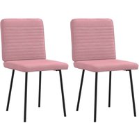 Esszimmerstühle 2 Stk. Rosa Samt Vidaxl von VIDAXL