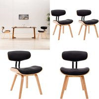 Vidaxl - Esszimmerstühle 2 Stk. Schwarz Bugholz und Kunstleder - Esszimmerstühle - Küchenstühle - Holzstühle - Kunstledersessel - Bequeme Stühle Vidaxl - Esszimmerstühle 2 Stk. Schwarz Bugholz und Kunstleder - Esszimmerstühle - Küchenstühle - Holzstühle - Kunstledersessel - Bequeme Stühle von VIDAXL