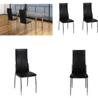 Vidaxl - Esszimmerstühle 2 Stk. Schwarz Kunstleder - Esszimmerstühle - Küchenstühle - Stühle Schwarz - Kunstledersessel - Moderne Stühle - Home & von VIDAXL