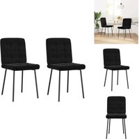 Vidaxl - Esszimmerstühle 2 Stk. Schwarz Samt - Esszimmerstuhl - Esszimmerstühle - Stuhl - Küchenstuhl von VIDAXL