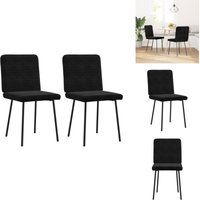 Vidaxl - Esszimmerstühle 2 Stk. Schwarz Samt - Esszimmerstuhl - Esszimmerstühle - Stuhl - Küchenstuhl von VIDAXL