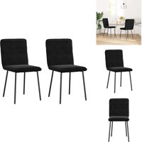 Vidaxl - Esszimmerstühle 2 Stk. Schwarz Samt - Esszimmerstuhl - Esszimmerstühle - Stuhl - Küchenstuhl Vidaxl - Esszimmerstühle 2 Stk. Schwarz Samt - Esszimmerstuhl - Esszimmerstühle - Stuhl - Küchenstuhl von VIDAXL