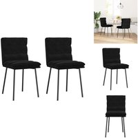 Vidaxl - Esszimmerstühle 2 Stk. Schwarz Samt - Esszimmerstuhl - Esszimmerstühle - Stuhl - Küchenstuhl von VIDAXL