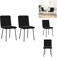 Esszimmerstühle 2 Stk. Schwarz Samt - Esszimmerstuhl - Esszimmerstühle - Stuhl - Küchenstuhl Esszimmerstühle 2 Stk. Schwarz Samt - Esszimmerstuhl - Esszimmerstühle - Stuhl - Küchenstuhl von VIDAXL