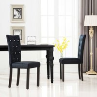 Esszimmerstühle 2 Stk. Schwarz Samt - Vidaxl Esszimmerstühle 2 Stk. Schwarz Samt - Vidaxl von VIDAXL