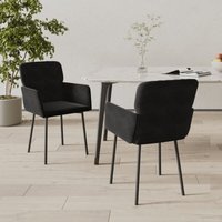 Esszimmerstühle 2 Stk. Schwarz Samt - Vidaxl von VIDAXL