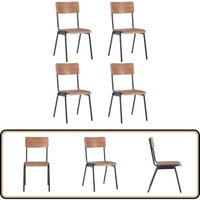 Vidaxl - Esszimmerstühle 4 Stk. Braun Massives Sperrholz und Stahl - Esszimmerstühle - Holzstühle - Stahldesign - Küchenstühle - Speisezimmerstühle Vidaxl - Esszimmerstühle 4 Stk. Braun Massives Sperrholz und Stahl - Esszimmerstühle - Holzstühle - Stahldesign - Küchenstühle - Speisezimmerstühle von VIDAXL