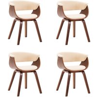 Vidaxl - Esszimmerstühle 4 Stk. Creme Bugholz und Kunstleder Vidaxl - Esszimmerstühle 4 Stk. Creme Bugholz und Kunstleder von VIDAXL