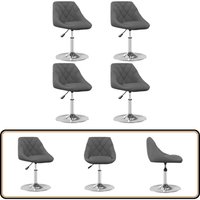 Vidaxl - Esszimmerstühle 4 Stk. Drehbar Dunkelgrau Samt - Esszimmerstühle - Drehbare Stühle - Samtstühle - Moderne Möbel - Hochwertige Stühle von VIDAXL