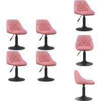 Vidaxl - Esszimmerstühle 4 Stk. Drehbar Rosa Samt - Esszimmerstuhl - Esszimmerstühle - Stuhl - Stühle Vidaxl - Esszimmerstühle 4 Stk. Drehbar Rosa Samt - Esszimmerstuhl - Esszimmerstühle - Stuhl - Stühle von VIDAXL