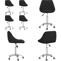 Vidaxl - Esszimmerstühle 4 Stk. Drehbar Schwarz Kunstleder - Esszimmerstühle - Drehbare Stühle - Küchenstühle - Stühle Schwarz - Kunstledersessel von VIDAXL