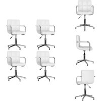 Vidaxl - Esszimmerstühle 4 Stk. Drehbar Weiß Kunstleder - Esszimmerstühle - Drehbare Stühle - Küchenstühle - Weiße Stühle - Kunstledersessel Vidaxl - Esszimmerstühle 4 Stk. Drehbar Weiß Kunstleder - Esszimmerstühle - Drehbare Stühle - Küchenstühle - Weiße Stühle - Kunstledersessel von VIDAXL