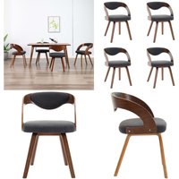 Vidaxl - Esszimmerstühle 4 Stk. Dunkelgrau Bugholz und Stoff - Esszimmerstühle - Holzsessel - Stuhlsitz - Wohnzimmermöbel - Küchenstühle - Home & Vidaxl - Esszimmerstühle 4 Stk. Dunkelgrau Bugholz und Stoff - Esszimmerstühle - Holzsessel - Stuhlsitz - Wohnzimmermöbel - Küchenstühle - Home & von VIDAXL