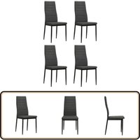 Vidaxl - Esszimmerstühle 4 Stk. Grau Massivholz Gummibaum und Stoff - Esszimmerstühle - Küchenstühle - Stühle Grau - Polstersessel - Wohnzimmerstühle von VIDAXL