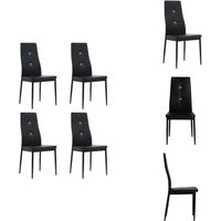Vidaxl - Esszimmerstühle 4 Stk. Schwarz Kunstleder - Esszimmerstühle - Stühle Schwarz - Küchenstühle - Designerstühle - Moderner Esstisch von VIDAXL