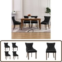 Vidaxl - Esszimmerstühle 4 Stk. Schwarz Stoff - Esszimmerstühle - Schwarze Stühle - Holzstühle - Polstersessel - Set Von 4 Stühlen Vidaxl - Esszimmerstühle 4 Stk. Schwarz Stoff - Esszimmerstühle - Schwarze Stühle - Holzstühle - Polstersessel - Set Von 4 Stühlen von VIDAXL