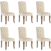 Vidaxl - Esszimmerstühle 6 Stk. Beige Leinen-Optik Stoff Vidaxl - Esszimmerstühle 6 Stk. Beige Leinen-Optik Stoff von VIDAXL