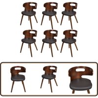 Vidaxl - Esszimmerstühle 6 Stk. Braun Kunstleder - Esszimmerstühle - Holzrahmen - Kunstleder - Braun - Gemütlich Vidaxl - Esszimmerstühle 6 Stk. Braun Kunstleder - Esszimmerstühle - Holzrahmen - Kunstleder - Braun - Gemütlich von VIDAXL