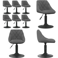 Vidaxl - Esszimmerstühle 6 Stk. Drehbar Dunkelgrau Samt - Esszimmerstühle - Drehbare Stühle - Samtstühle - Stahlgestell - Höhenverstellbar - Home & von VIDAXL