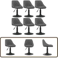 Vidaxl - Esszimmerstühle 6 Stk. Drehbar Dunkelgrau Samt - Esszimmerstühle - Drehbare Stühle - Samtstühle - Stahlgestell - Höhenverstellbar Vidaxl - Esszimmerstühle 6 Stk. Drehbar Dunkelgrau Samt - Esszimmerstühle - Drehbare Stühle - Samtstühle - Stahlgestell - Höhenverstellbar von VIDAXL