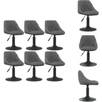 Vidaxl - Esszimmerstühle 6 Stk. Drehbar Dunkelgrau Samt - Esszimmerstühle - Drehbare Stühle - Samtstühle - Stahlgestell - Höhenverstellbar Vidaxl - Esszimmerstühle 6 Stk. Drehbar Dunkelgrau Samt - Esszimmerstühle - Drehbare Stühle - Samtstühle - Stahlgestell - Höhenverstellbar von VIDAXL