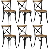 Esszimmerstühle 6 Stk. Schwarz Mango-Massivholz - Vidaxl von VIDAXL