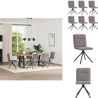 Vidaxl - Esszimmerstühle 6 Stk. Taupe Stoff - Esszimmerstuhl - Esszimmerstühle - Essstuhl - Stuhl von VIDAXL