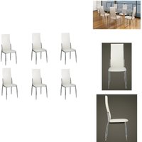 Vidaxl - Esszimmerstühle 6 Stk. Weiß Kunstleder - Esszimmerstühle - Weiße Stühle - Küchenstühle - Stühle Set - Kunstleder Möbel Vidaxl - Esszimmerstühle 6 Stk. Weiß Kunstleder - Esszimmerstühle - Weiße Stühle - Küchenstühle - Stühle Set - Kunstleder Möbel von VIDAXL