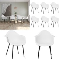 Vidaxl - Esszimmerstühle 6 Stk. Weiß pp - Esszimmerstühle - Weiße Stühle - Kunststoffstühle - Stühle Mit Armlehnen - Set Von 6 Stühlen - Home & Living Vidaxl - Esszimmerstühle 6 Stk. Weiß pp - Esszimmerstühle - Weiße Stühle - Kunststoffstühle - Stühle Mit Armlehnen - Set Von 6 Stühlen - Home & Living von VIDAXL