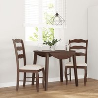 Esszimmerstühle mit Kissen 2 Stk. Braun Massivholz Gummibaum - Vidaxl von VIDAXL