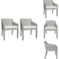 Vidaxl - Esszimmerstühle mit Kissen 2 Stk. Grau Natur Rattan - Esszimmerstühle - Rattan Möbel - Gartenstühle - Wohnzimmersitze - Bequeme Stühle Vidaxl - Esszimmerstühle mit Kissen 2 Stk. Grau Natur Rattan - Esszimmerstühle - Rattan Möbel - Gartenstühle - Wohnzimmersitze - Bequeme Stühle von VIDAXL
