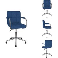 Vidaxl - Esszimmerstuhl Drehbar Blau Stoff - Esszimmerstuhl - Esszimmerstühle - Stuhl - Stühle von VIDAXL